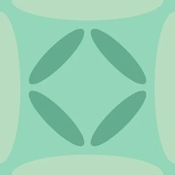 Seamless pattern in green tones with geometric shapes for textiles, paper Stock Illustration