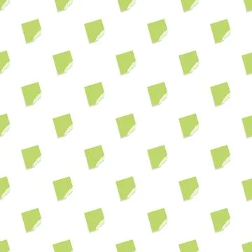 Seamless pattern of green torn paper notes Stock Illustration