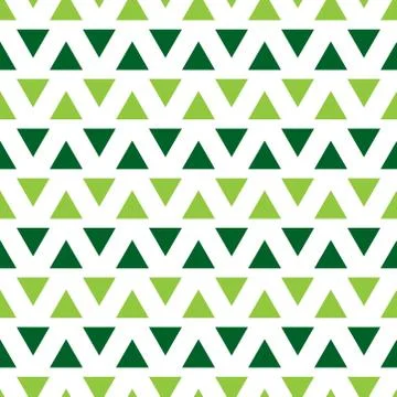 Seamless pattern with green triangles Stock Illustration