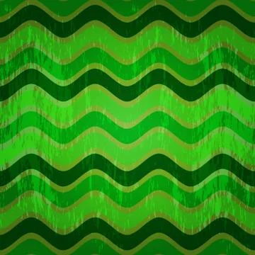 Seamless pattern with green waves Stock Illustration