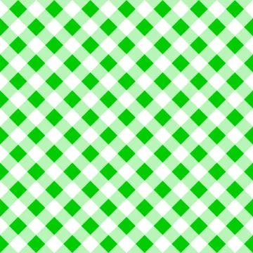 Seamless pattern of a green white plaid tablecloth Stock Illustration