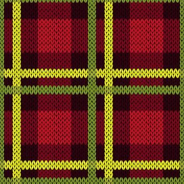 Seamless pattern in green, yellow and red colors Stock Illustration