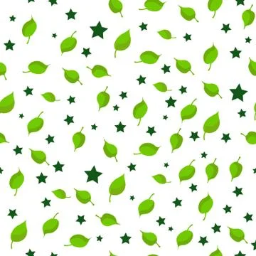 Seamless pattern for greeting cards for World Vegetarian Day and Vegan. Leave Stock Illustration