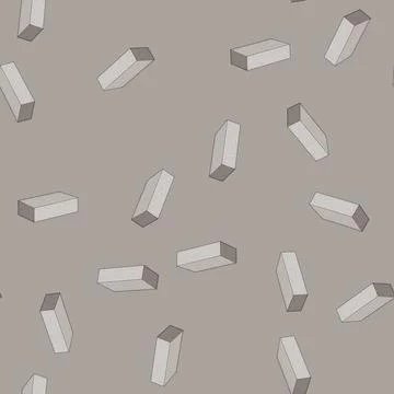 Seamless pattern Grey concrete block representing construction material 스톡 일러스트