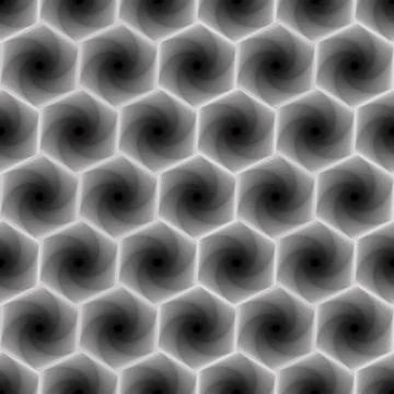 Seamless pattern with grey hexagonal forms Stock Illustration