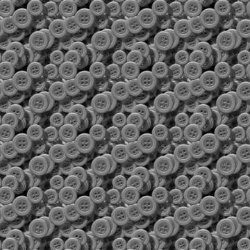 Seamless pattern with grey sewing buttons Stock Illustration