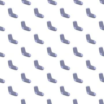 Seamless pattern with grey socks textile background Stock Illustration