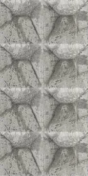 Seamless pattern of grey volumetric texture made by casting wall ready for .. Stock Photos