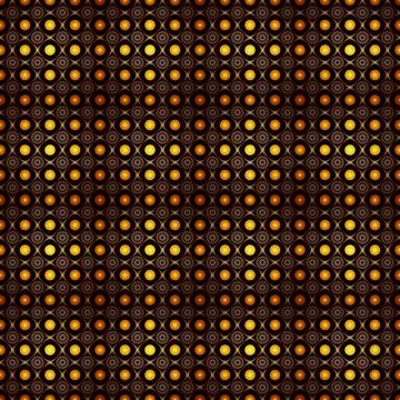 Seamless pattern with grid and circles - abstract illustration Stock Illustration