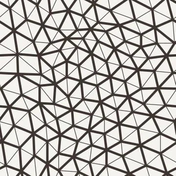 Seamless pattern in a grid of polygons with lines Illustrazione stock