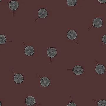 Seamless pattern griddle mini pancake pan cartoon vector Stock Illustration