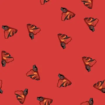 Seamless pattern grill fire charcoal cartoon vector Stock Illustration