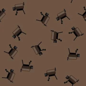 Seamless pattern grilling smoker bbq cartoon vector イラスト素材