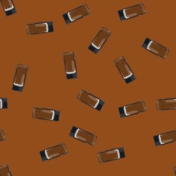 Seamless pattern grind coffee soluble cartoon vector Stock Illustration