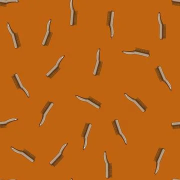 Seamless pattern grinder wire brush cartoon vector Stock Illustration