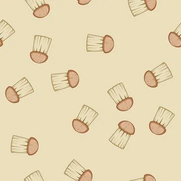 Seamless pattern grip mushroom brush cartoon vector Stock Illustration