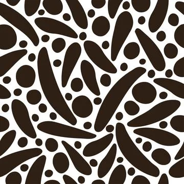 Seamless pattern groovy polka dot Abstract retro art Stock Illustration
