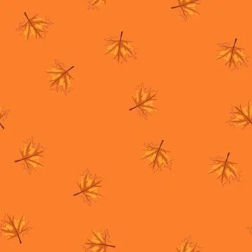 Seamless pattern ground maple leaf cartoon vector 스톡 일러스트