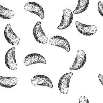 Seamless pattern group brazil nut sketch hand drawn Illustrazione stock