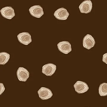 Seamless pattern growth tree rings cartoon vector Illustrazione stock