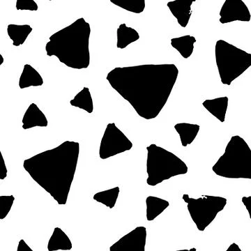 Seamless pattern with grunge black ink triangles. Vector illustration Stockillustratie