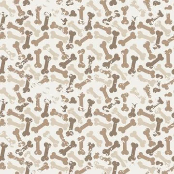 Seamless pattern with  grunge bone Stock Illustration