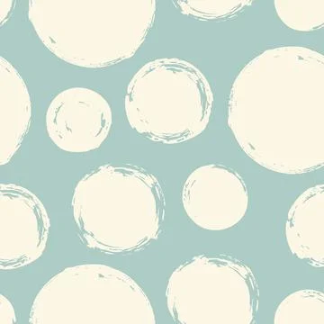 Seamless pattern with grunge circles hand painted with ink イラスト素材