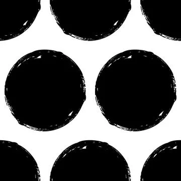 Seamless pattern with grunge circles Stock Illustration