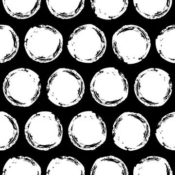 Seamless pattern with grunge circles Stock Illustration