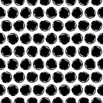 Seamless pattern with grunge circles Stock Illustration