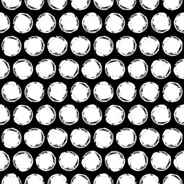 Seamless pattern with grunge circles Stock Illustration