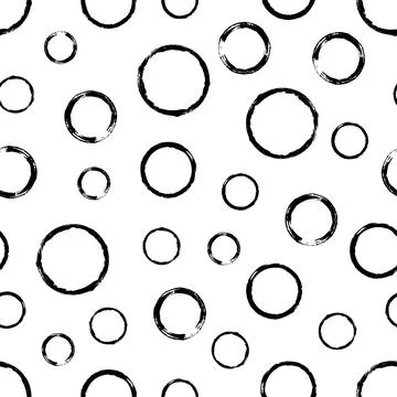 Seamless pattern with grunge circles Stock Illustration