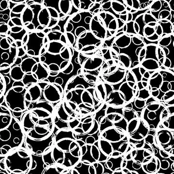 Seamless pattern with grunge circles Stock Illustration