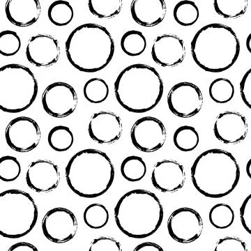 Seamless pattern with grunge circles Stock Illustration