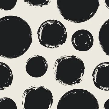 Seamless pattern with grunge circles Stock Illustration