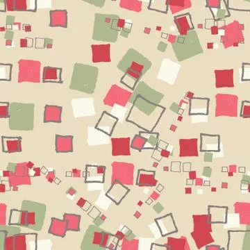 Seamless pattern grunge cubes. Stock Illustration