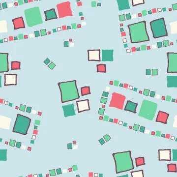 Seamless pattern grunge cubes. Stock Illustration