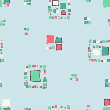 Seamless pattern grunge cubes. Stock-Illustration
