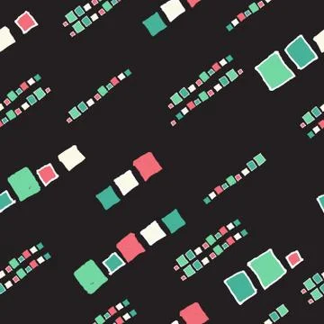 Seamless pattern grunge cubes. Stock Illustration