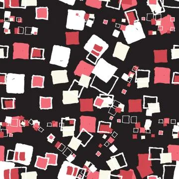 Seamless pattern grunge cubes. Stock Illustration