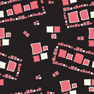 Seamless pattern grunge cubes. Stock Illustration