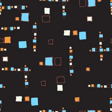 Seamless pattern grunge cubes. Stock Illustration