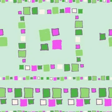Seamless pattern grunge cubes. Stock Illustration