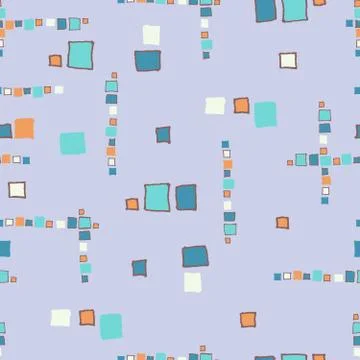 Seamless pattern grunge cubes. Stock Illustration