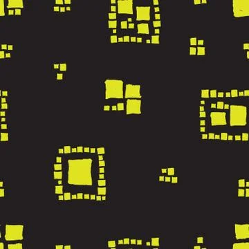 Seamless pattern grunge cubes. Stock Illustration