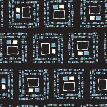 Seamless pattern grunge cubes. Stock Illustration