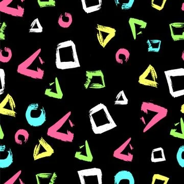 Seamless pattern grunge geometry. Illustrazione stock