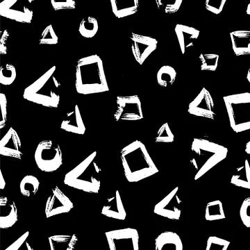 Seamless pattern grunge geometry. 스톡 일러스트