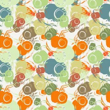 Seamless pattern with grunge hipster apple. Fruit, concept for print. Stock Illustration