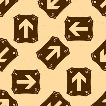 Seamless pattern with grungy arrows Stock Illustration